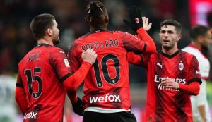 Il Milan festeggia un gol