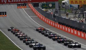 Una griglia di partenza in Formula Uno